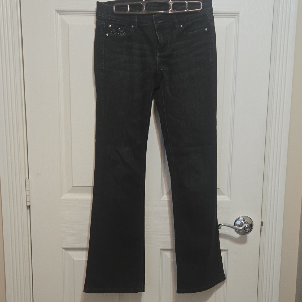 White House Black Market Black Boot Cut Jeans